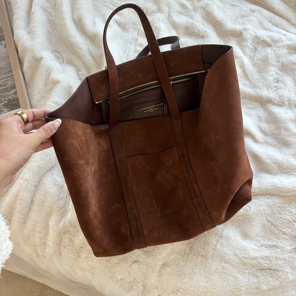 Brand New Sezane Gabin Bag in Chocolate Suede - Picture 8 of 8